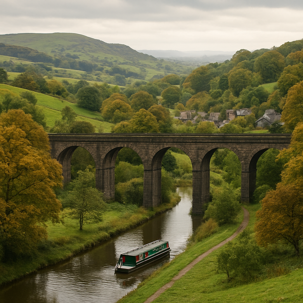 The countryside and village landscape of the SK6 area near Marple Bridge